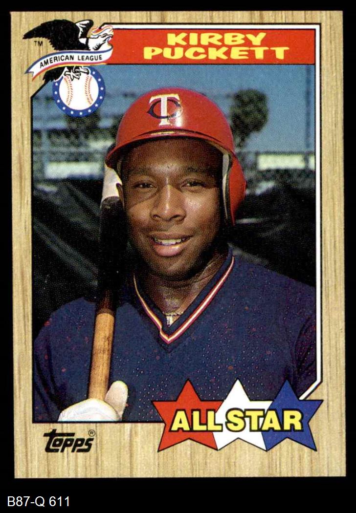 1987 Topps 611 All Star Kirby Puckett