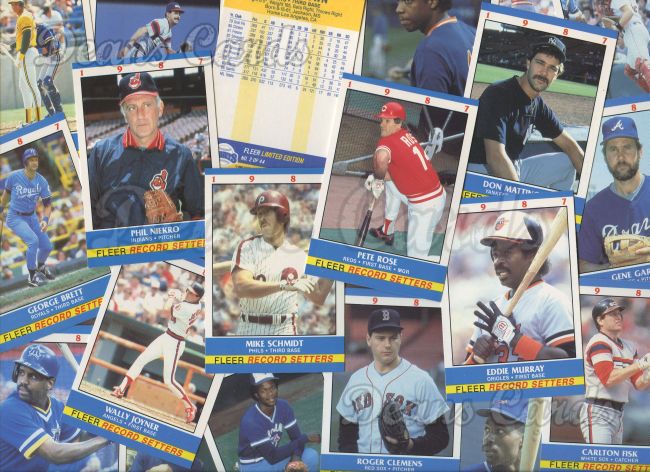 1987 Fleer Baseball Record Setters Complete Set