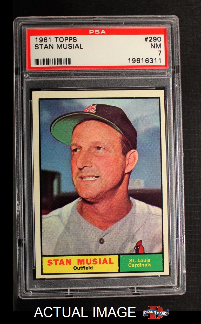 1961 Topps 290 Stan Musial Cardinals PSA 7 A4226