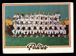 1978 Topps #192 Padres Team Checklist Front Thumbnail