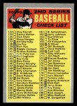 1970 Topps #128 ERR Checklist 2 Front Thumbnail