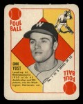 1951 Topps Blue Back #1 Eddie Yost Front Thumbnail