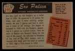 1955 Bowman #195 xTR Erv Palica Back Thumbnail