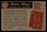 1955 Bowman #184 Willie Mays Back Thumbnail