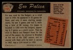 1955 Bowman #195 xTR Erv Palica Back Thumbnail