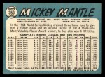 1965 Topps #350 Mickey Mantle Back Thumbnail