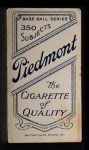1909 T206 SHR Carlos Smith Back Thumbnail