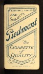 1909 T206 POR Charley O'Leary Back Thumbnail