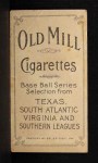 1909 T206 MON Jim Hart Back Thumbnail