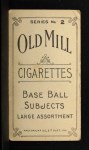 1910 T210-2 Old Mill Virginia League Schmidt Back Thumbnail