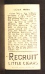 1912 T207 Clyde Milan Back Thumbnail