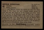 1952 Bowman Large #46 Art Donovan Back Thumbnail