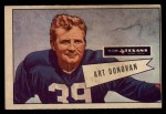 1952 Bowman Large #46 Art Donovan Front Thumbnail