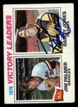 1977 Topps #5 - Jim Palmer / Randy Jones Victory Leaders Front Thumbnail