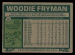1977 Topps #28 Woodie Fryman Back Thumbnail