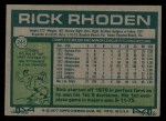 1977 Topps #245 Rick Rhoden Back Thumbnail