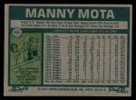 1977 Topps #386 Manny Mota Back Thumbnail