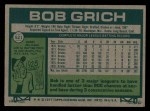 1977 Topps #521 Bobby Grich Back Thumbnail