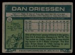 1977 Topps #23 Dan Driessen Back Thumbnail