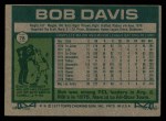 1977 Topps #78 Bob Davis Back Thumbnail