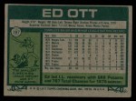 1977 Topps #197 Ed Ott Back Thumbnail