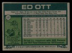 1977 Topps #197 Ed Ott Back Thumbnail