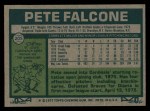 1977 Topps #205 Pete Falcone Back Thumbnail