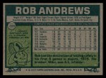 1977 Topps #209 Rob Andrews Back Thumbnail