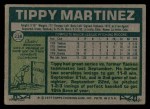1977 Topps #238 Tippy Martinez Back Thumbnail