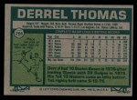 1977 Topps #266 Derrel Thomas Back Thumbnail