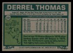1977 Topps #266 Derrel Thomas Back Thumbnail