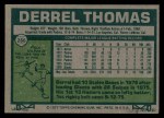 1977 Topps #266 Derrel Thomas Back Thumbnail