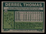 1977 Topps #266 Derrel Thomas Back Thumbnail