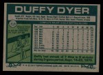 1977 Topps #318 Duffy Dyer Back Thumbnail