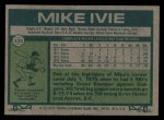 1977 Topps #325 Mike Ivie Back Thumbnail