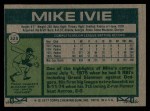 1977 Topps #325 Mike Ivie Back Thumbnail