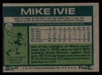 1977 Topps #325 Mike Ivie Back Thumbnail