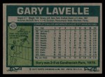 1977 Topps #423 Gary Lavelle Back Thumbnail