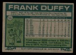 1977 Topps #542 Frank Duffy Back Thumbnail