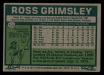 1977 Topps #572 Ross Grimsley Back Thumbnail