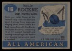 1955 Topps #16 Knute Rockne Back Thumbnail