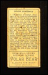 1911 T205 Hughie Jennings Back Thumbnail