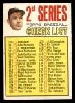 1967 Topps #103 xDOT - Mickey Mantle Checklist 2 Front Thumbnail