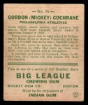 1933 Goudey #76 Mickey Cochrane Back Thumbnail
