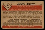 1953 Bowman #59 Mickey Mantle Back Thumbnail