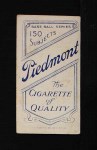 1909 T206 POR Orval Overall Back Thumbnail