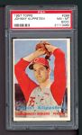 1957 Topps #296 Johnny Klippstein Front Thumbnail