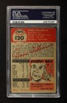 1953 Topps #120 Davey Williams Back Thumbnail