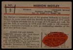 1953 Bowman #9 Marion Motley Back Thumbnail