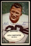 1953 Bowman #92 Ken Carpenter Front Thumbnail